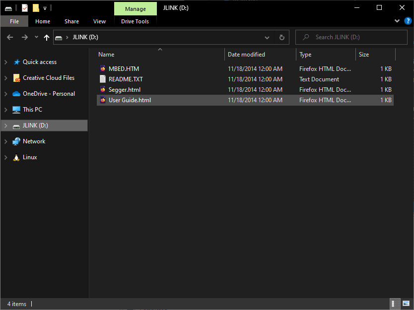 JLINK in file explorer