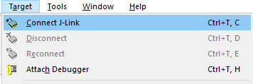 Menu item for connecting