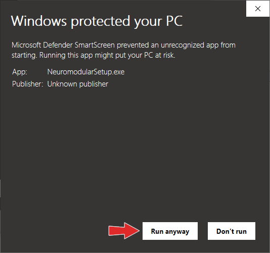 Second warning when installing
