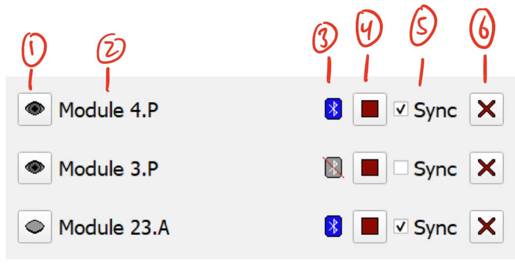 The module sidebar