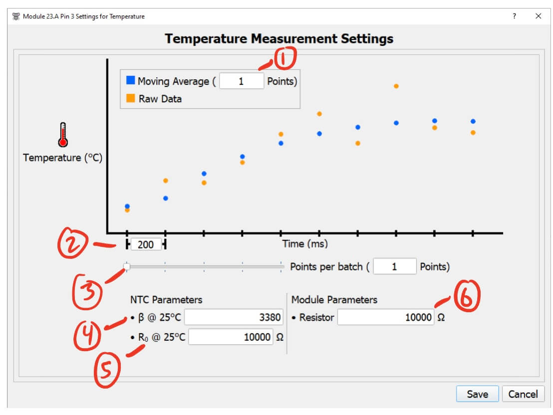 Temperature Pin Settings