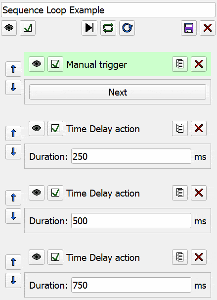 Example of automation sequence